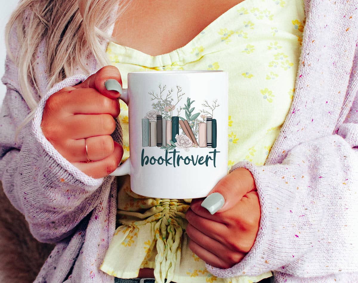 Booktrovert - Book Reader Library Gift Coffee Mug KTJ07