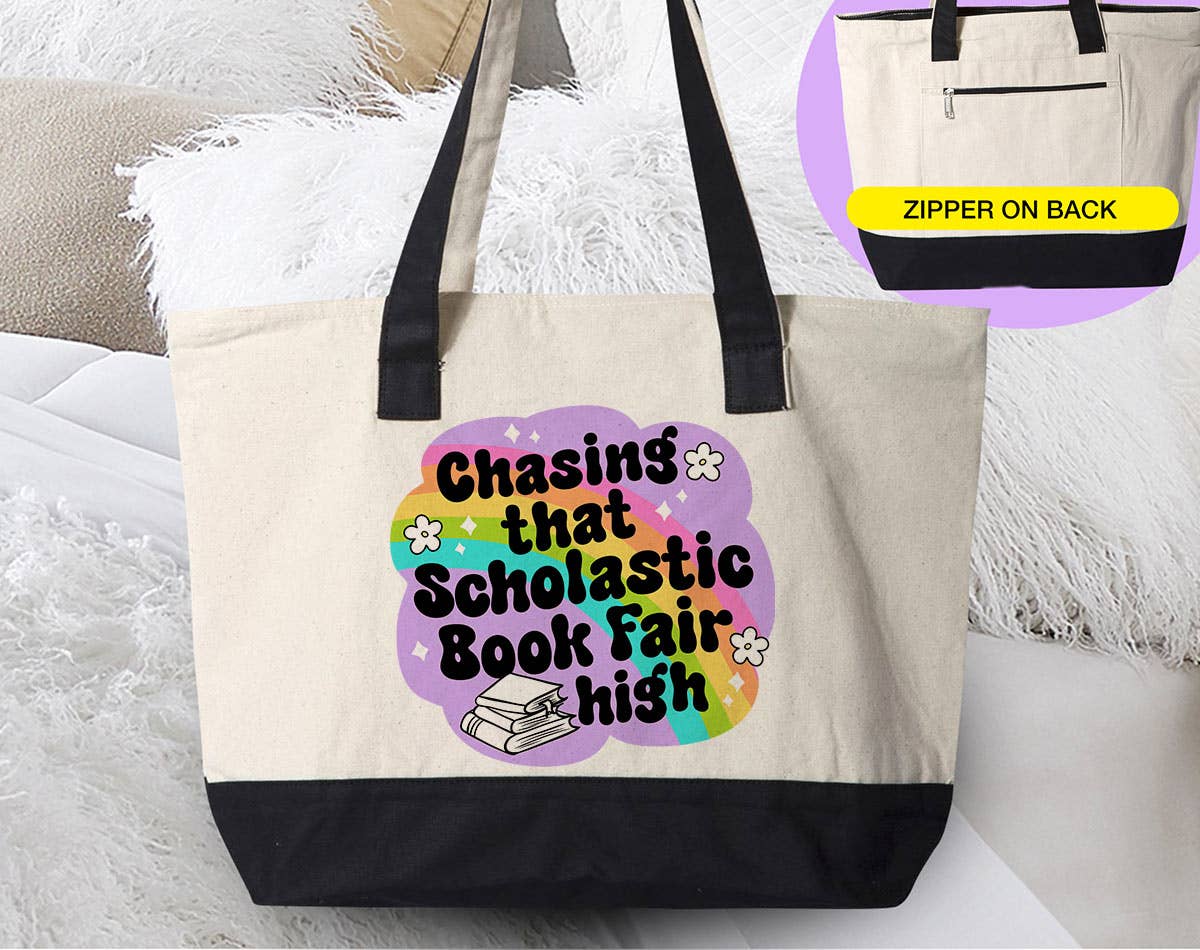 Chasing That Scholastic Book Fair High - Book Tote Bag