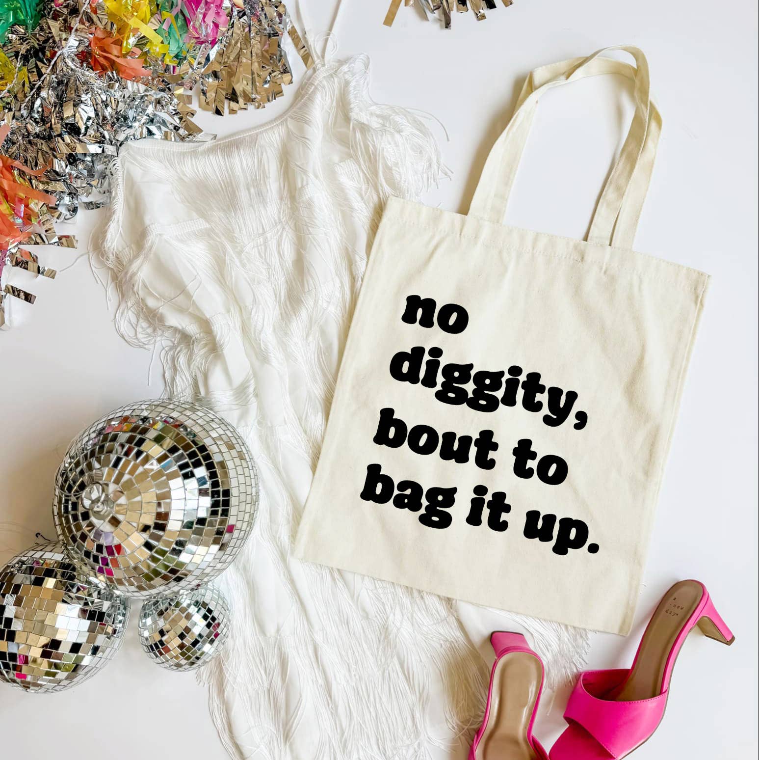 No Diggity Tote Bag Funny 90s Hip Hop Bag It Up Tote